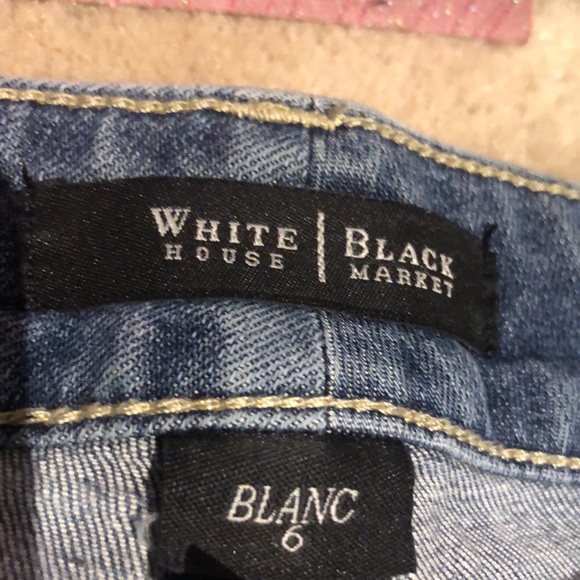 White House Black market, Capri jeans with zippers on the bottom. - Picture 2 of 10